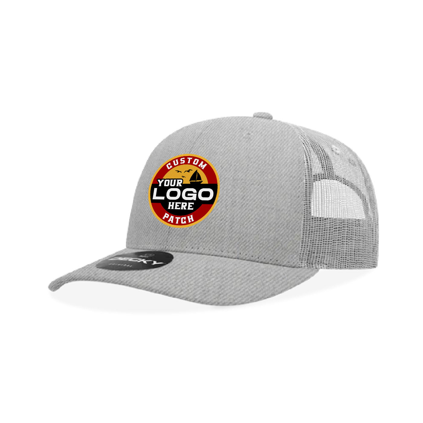 Custom Patch Decky 6021 Classic Trucker Hat, 6 Panel Mid Profile Trucker Cap