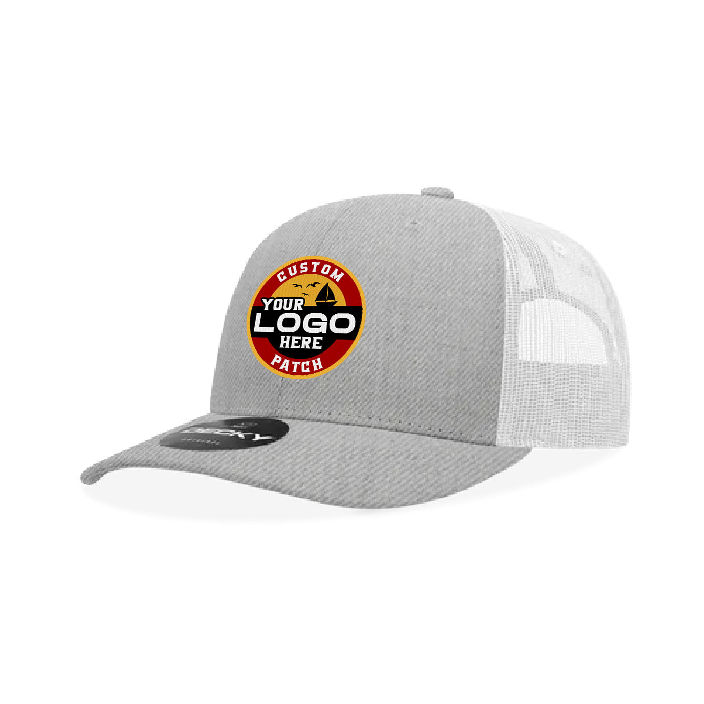 Custom Patch Decky 6021 Classic Trucker Hat, 6 Panel Mid Profile Trucker Cap