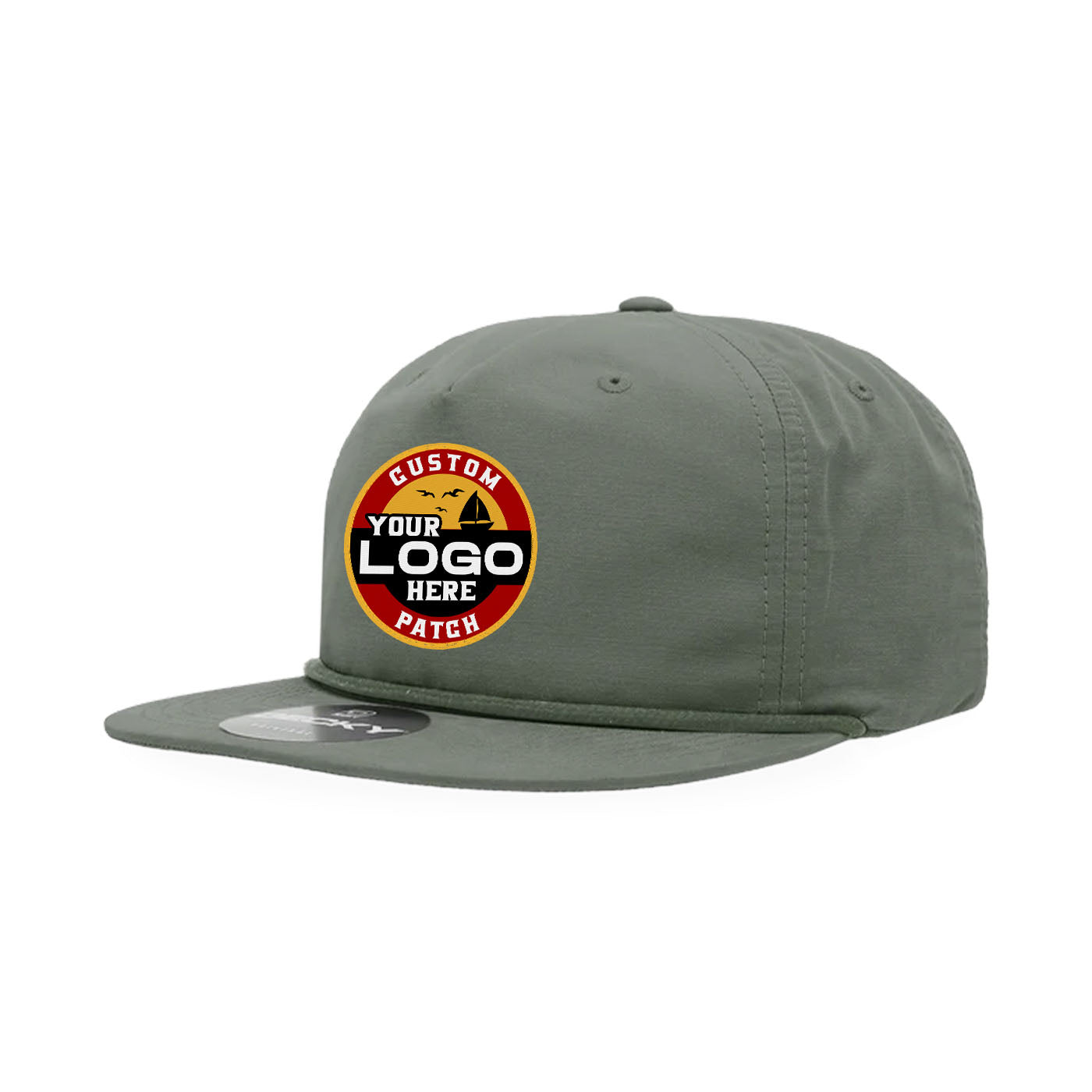 Custom Patch Decky 6032 - Classic Rope Cap, 5 Panel Flat Bill Hat, Snapback