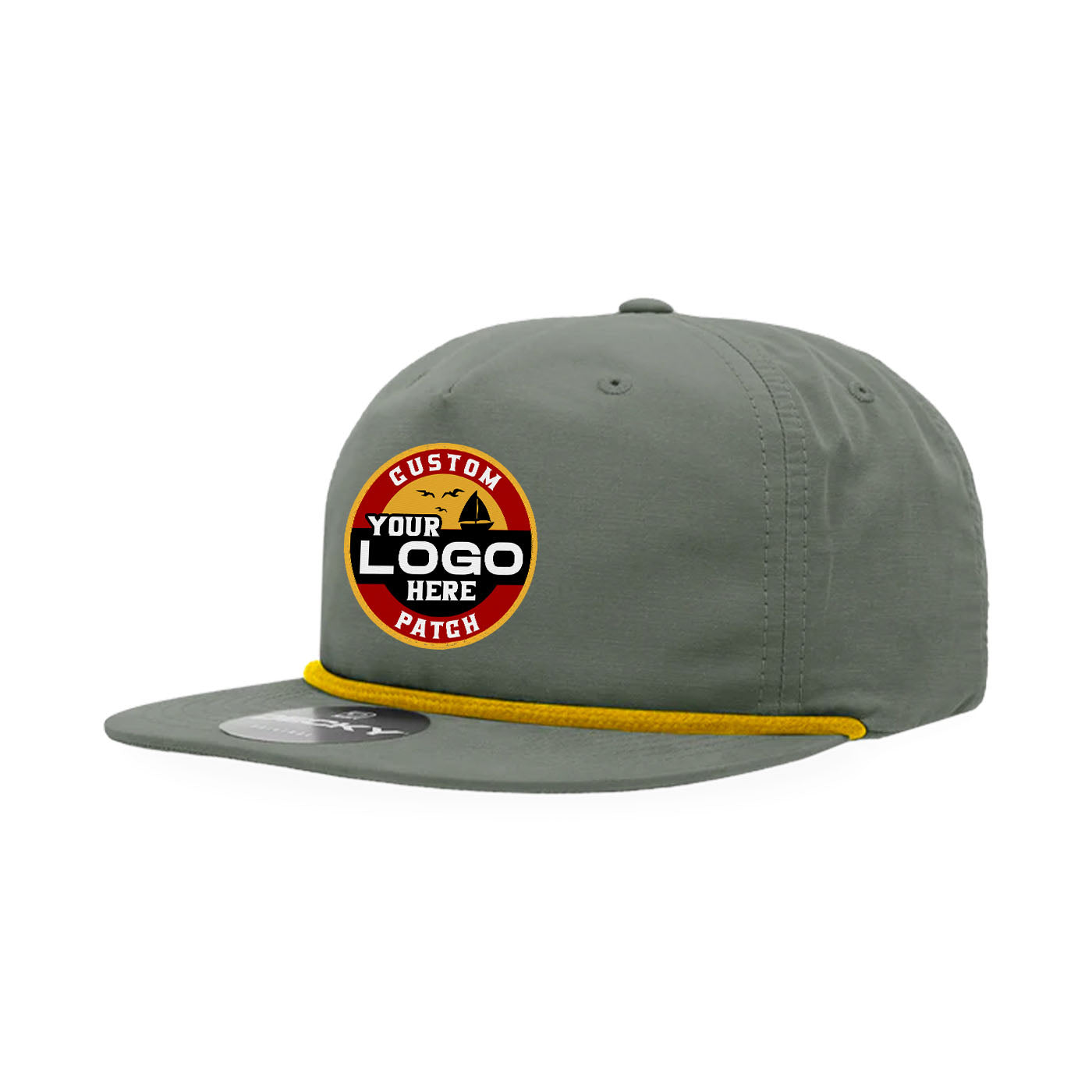Custom Patch Decky 6032 - Classic Rope Cap, 5 Panel Flat Bill Hat, Snapback