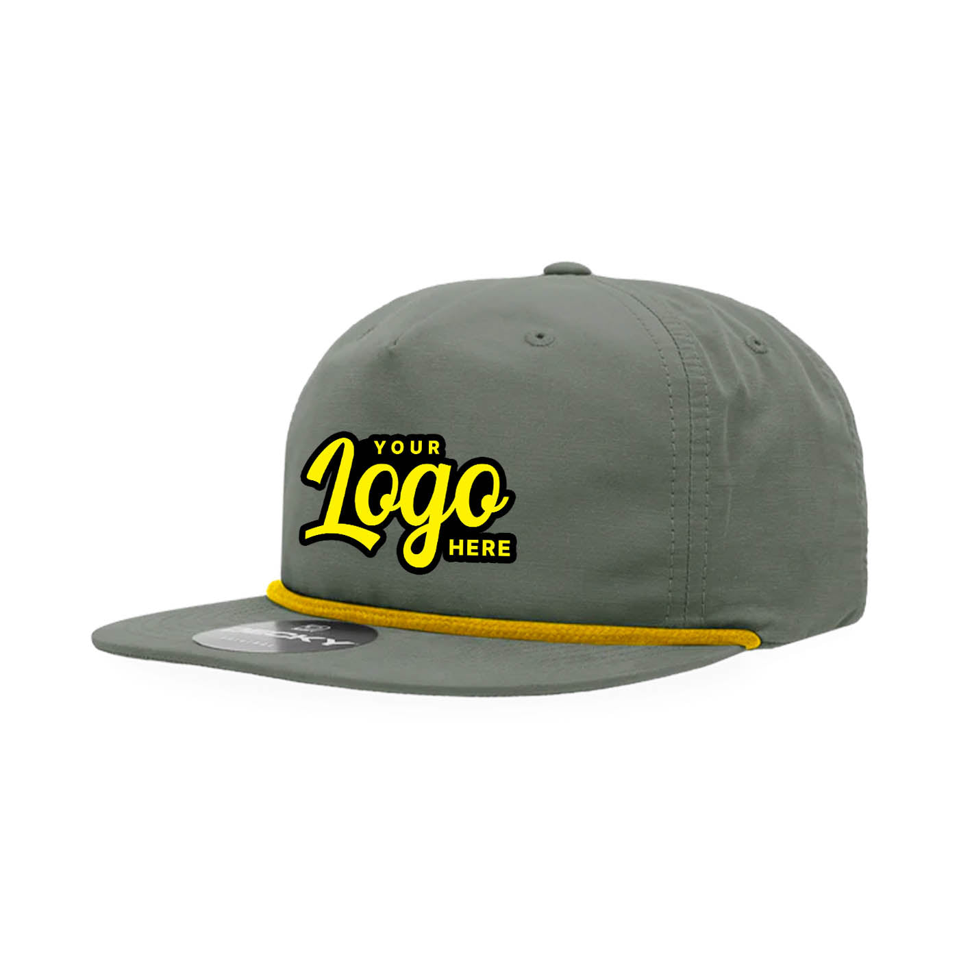 24 Hats Custom Logo Decky 6032 Classic Rope Caps, 5 Panel Hats Embroidered Package Deal