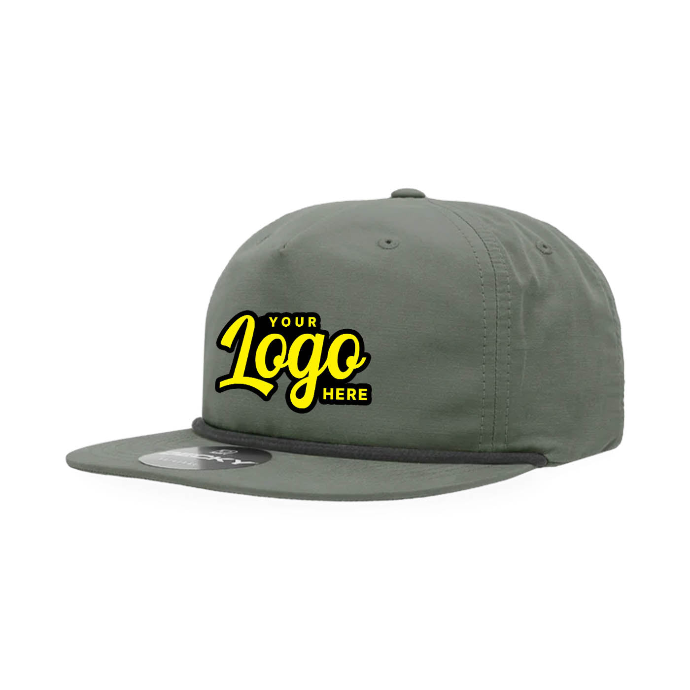 24 Hats Custom Logo Decky 6032 Classic Rope Caps, 5 Panel Hats Embroidered Package Deal