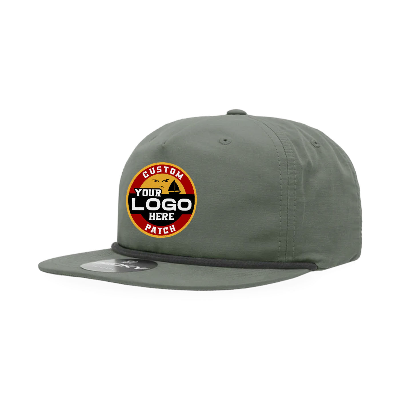 Custom Patch Decky 6032 - Classic Rope Cap, 5 Panel Flat Bill Hat, Snapback