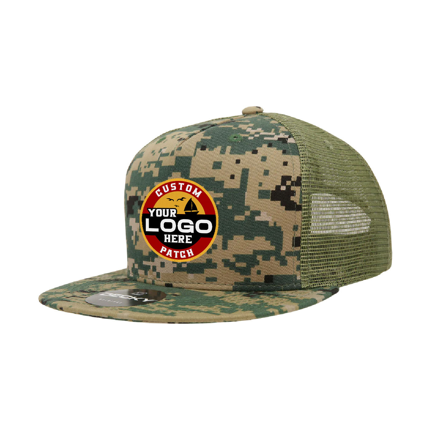 Custom Patch Decky 1040 - 5 Panel Trucker Snapback Hat