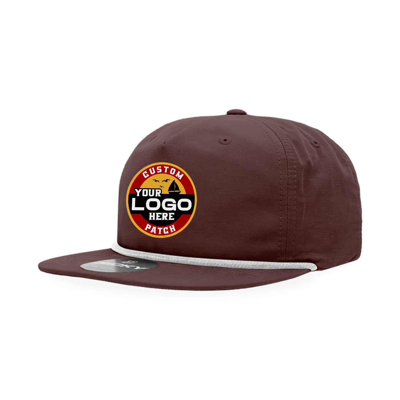 Custom Patch Decky 6032 - Classic Rope Cap, 5 Panel Flat Bill Hat, Snapback