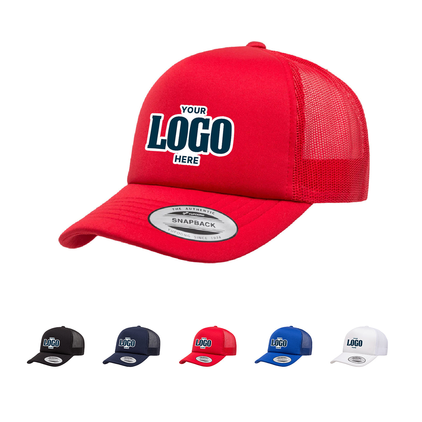 Custom Embroidered Yupoong 6320 Curved Trucker Foam Hat – Star