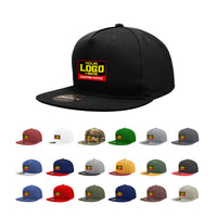 Custom Patch Decky 1064 - 5 Panel Flat Bill, Cotton Snapback Hats