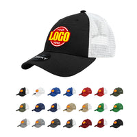 Custom Embroidered Decky 214 - 6 Panel Low Profile Structured Cotton Trucker Hat, Mesh Golf Cap