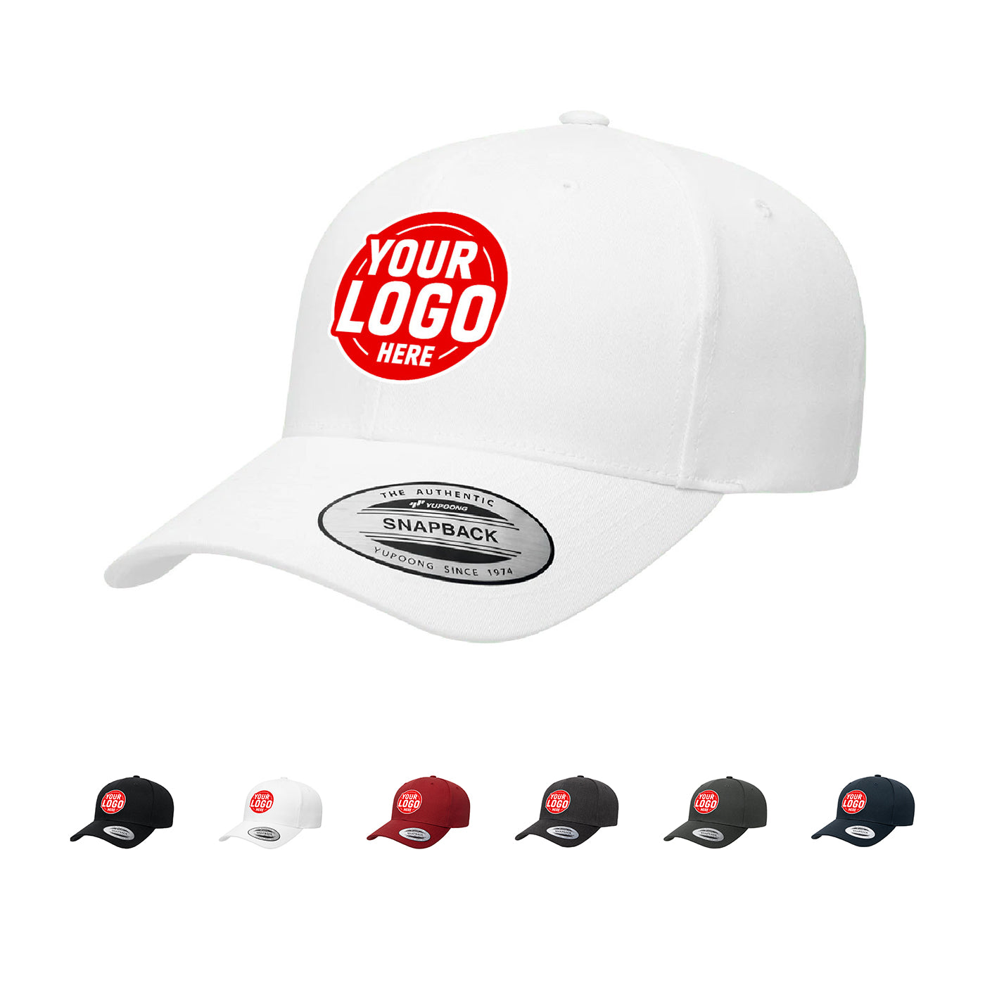 Custom Embroidered Yupoong 6389 Retro Cotton Blend Snapback Hat