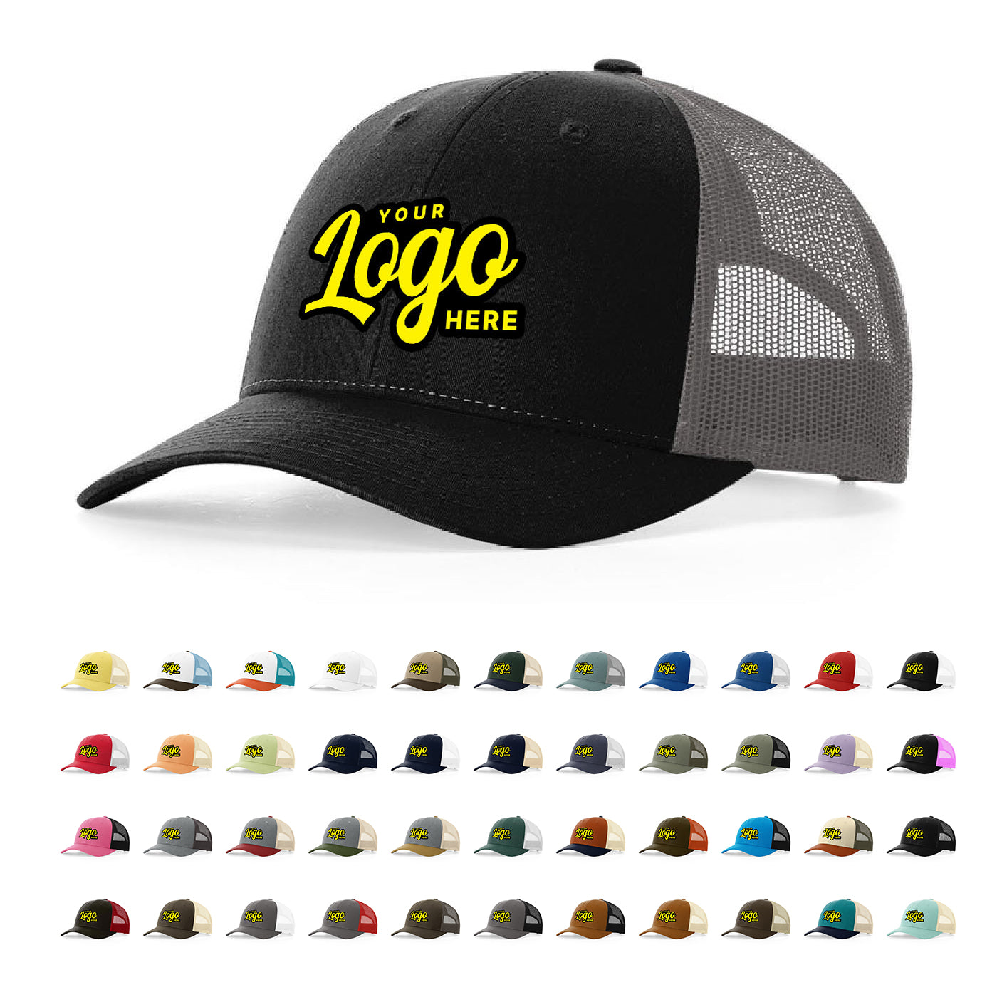 Hot Sale PU Custom retailer Logo Hats Trucker Caps Snapback Hat