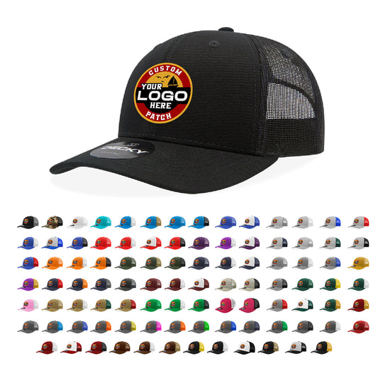 Custom Patch Decky 6021 Classic Trucker Hat, 6 Panel Mid Profile Trucker Cap - Star Hats & Embroidery