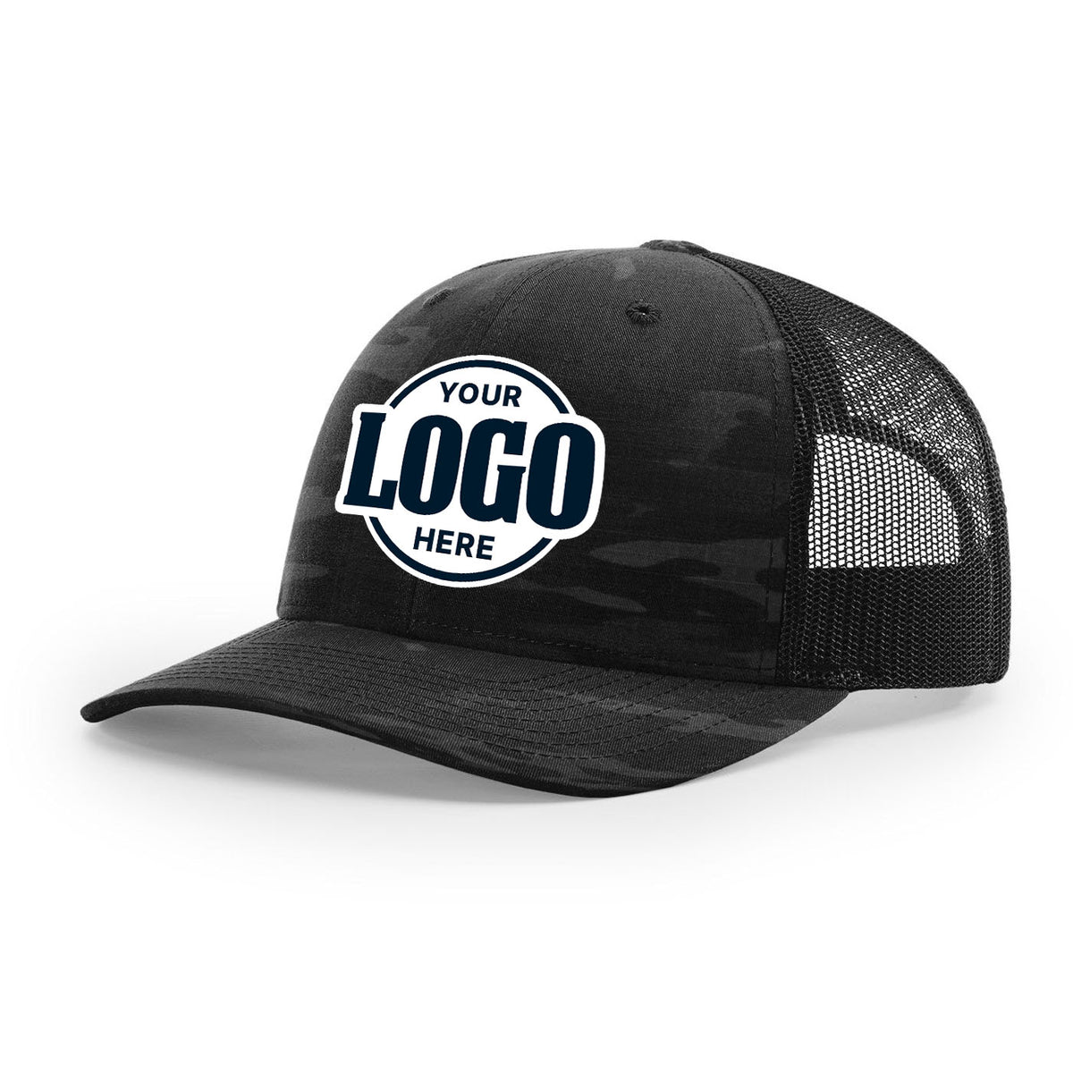 Custom Embroidered 862 MultiCam Trucker Cap, Camo Trucker Hat