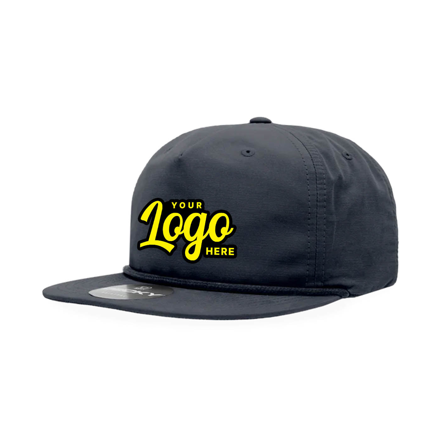 24 Hats Custom Logo Decky 6032 Classic Rope Caps, 5 Panel Hats Embroidered Package Deal