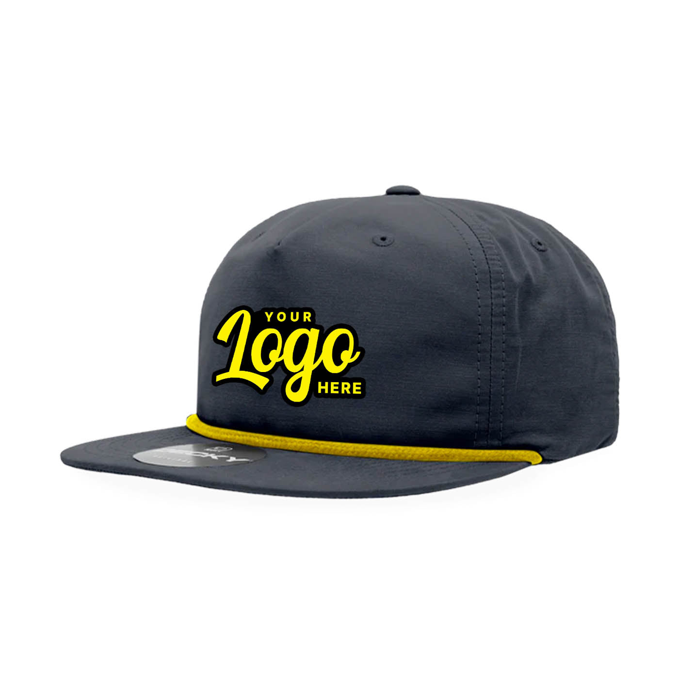 24 Hats Custom Logo Decky 6032 Classic Rope Caps, 5 Panel Hats Embroidered Package Deal