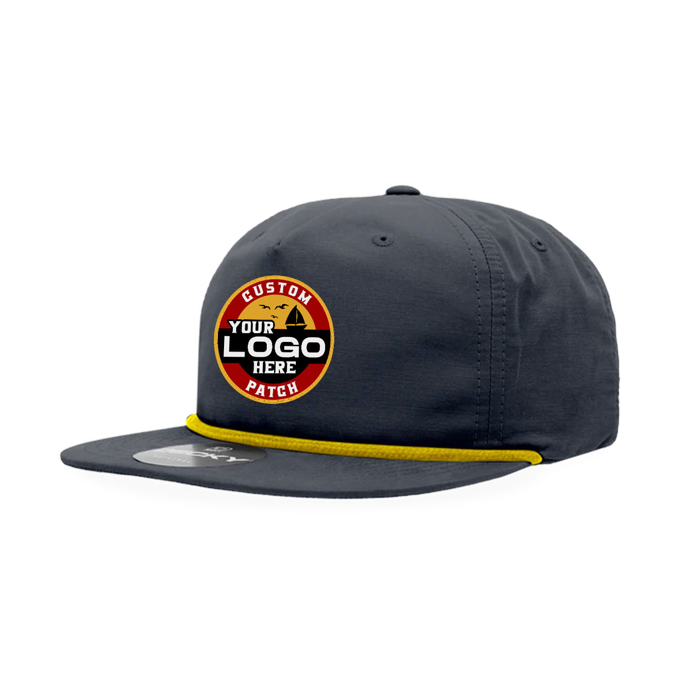Custom Patch Decky 6032 - Classic Rope Cap, 5 Panel Flat Bill Hat, Snapback