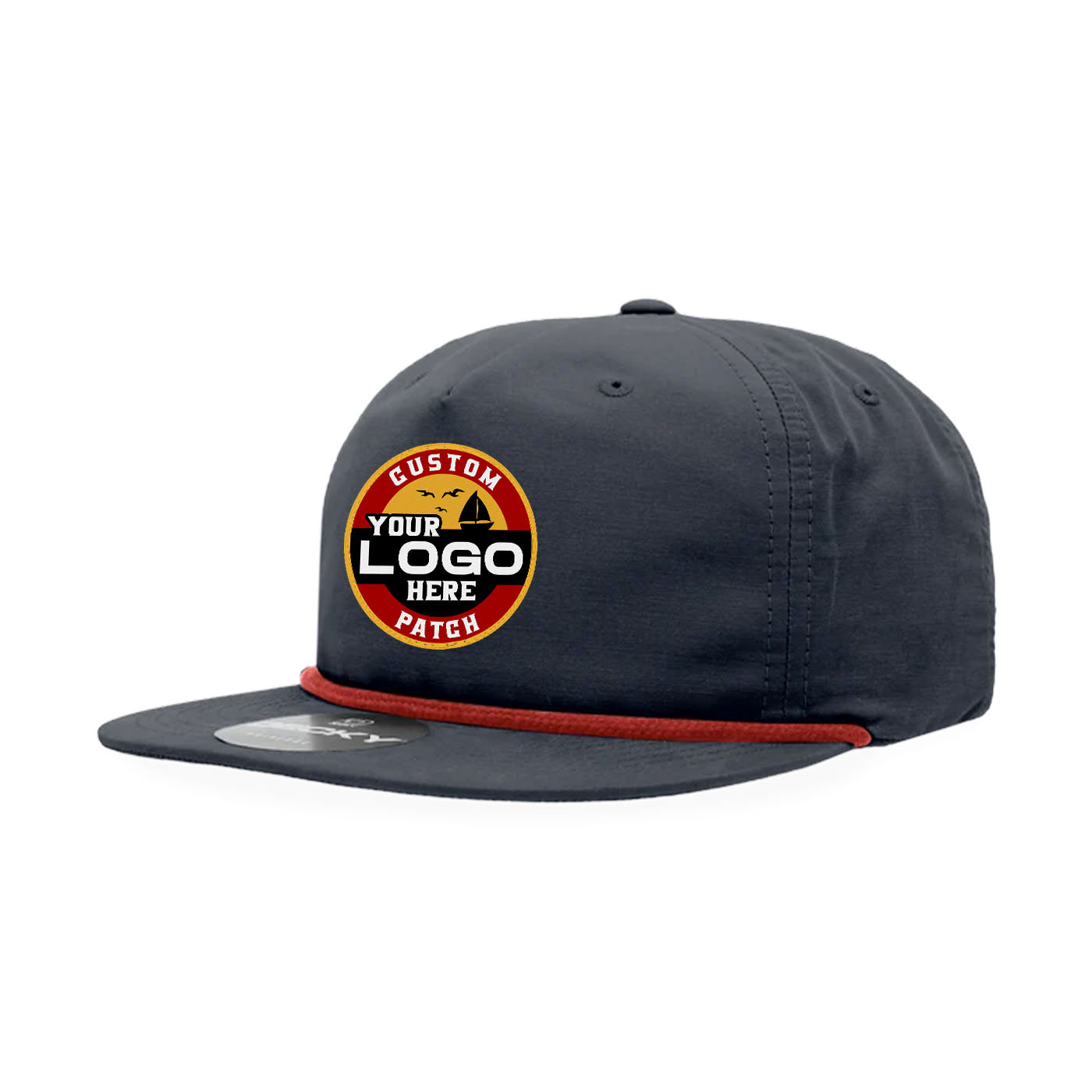 Custom Patch Decky 6032 - Classic Rope Cap, 5 Panel Flat Bill Hat, Snapback