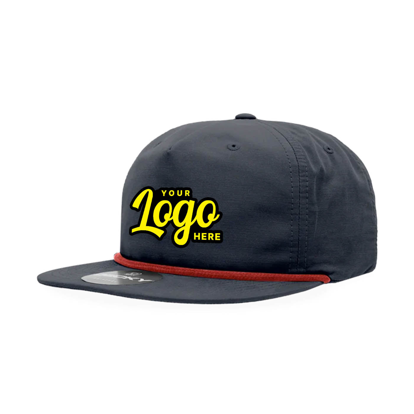 24 Hats Custom Logo Decky 6032 Classic Rope Caps, 5 Panel Hats Embroidered Package Deal