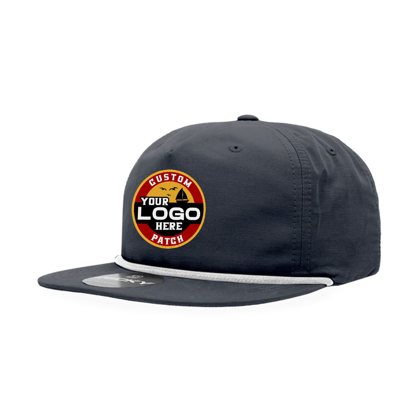 Custom Patch Decky 6032 - Classic Rope Cap, 5 Panel Flat Bill Hat, Snapback