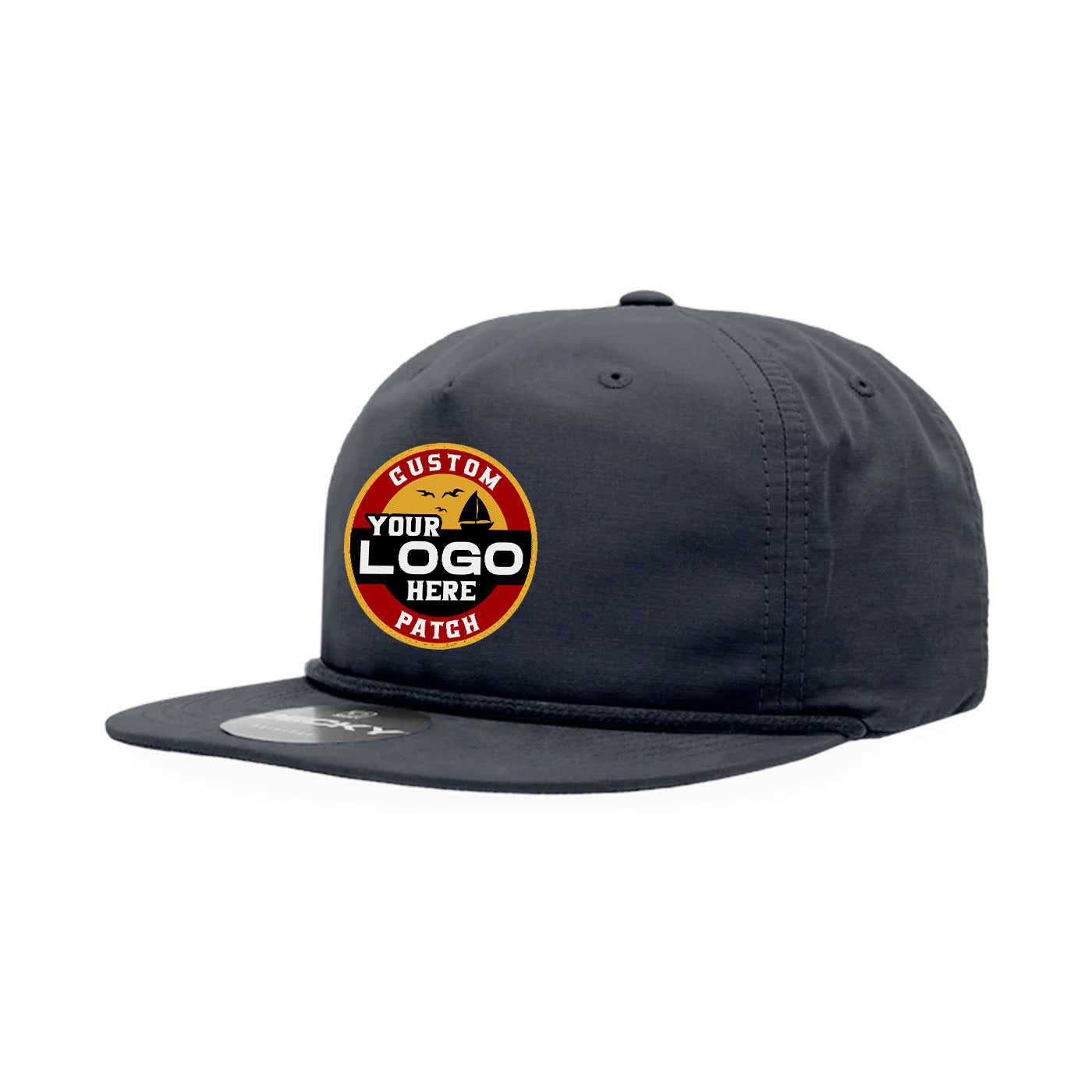 Custom Patch Decky 6032 - Classic Rope Cap, 5 Panel Flat Bill Hat, Snapback