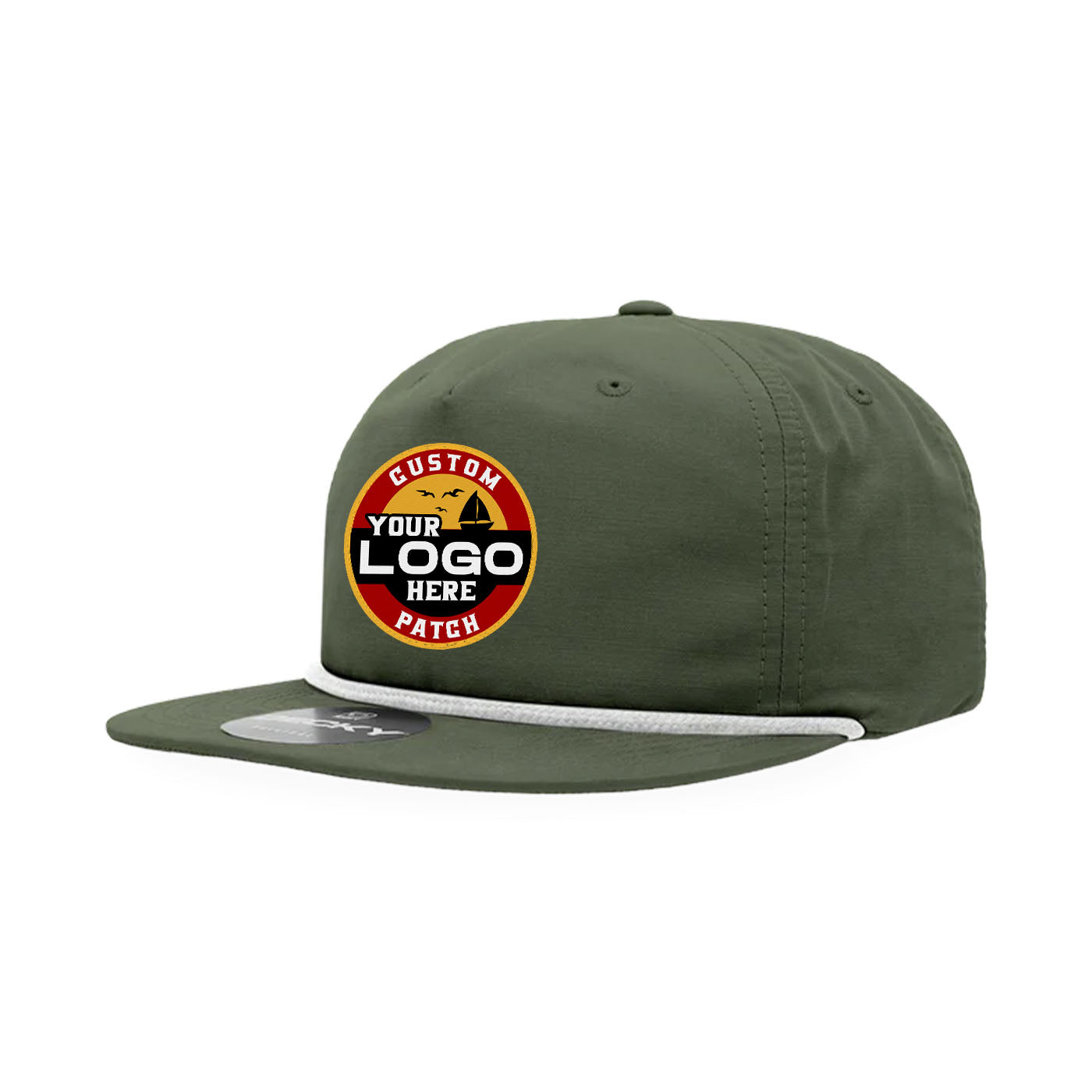 Custom Patch Decky 6032 - Classic Rope Cap, 5 Panel Flat Bill Hat, Snapback