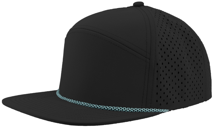 Custom Embroidered Zapped Headwear Osprey R+ 7 Panel Perforated Rope Cap