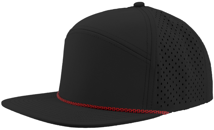 Custom Embroidered Zapped Headwear Osprey R+ 7 Panel Perforated Rope Cap