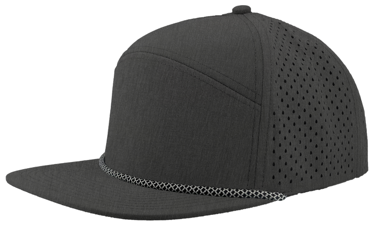 Custom Embroidered Zapped Headwear Osprey R+ 7 Panel Perforated Rope Cap