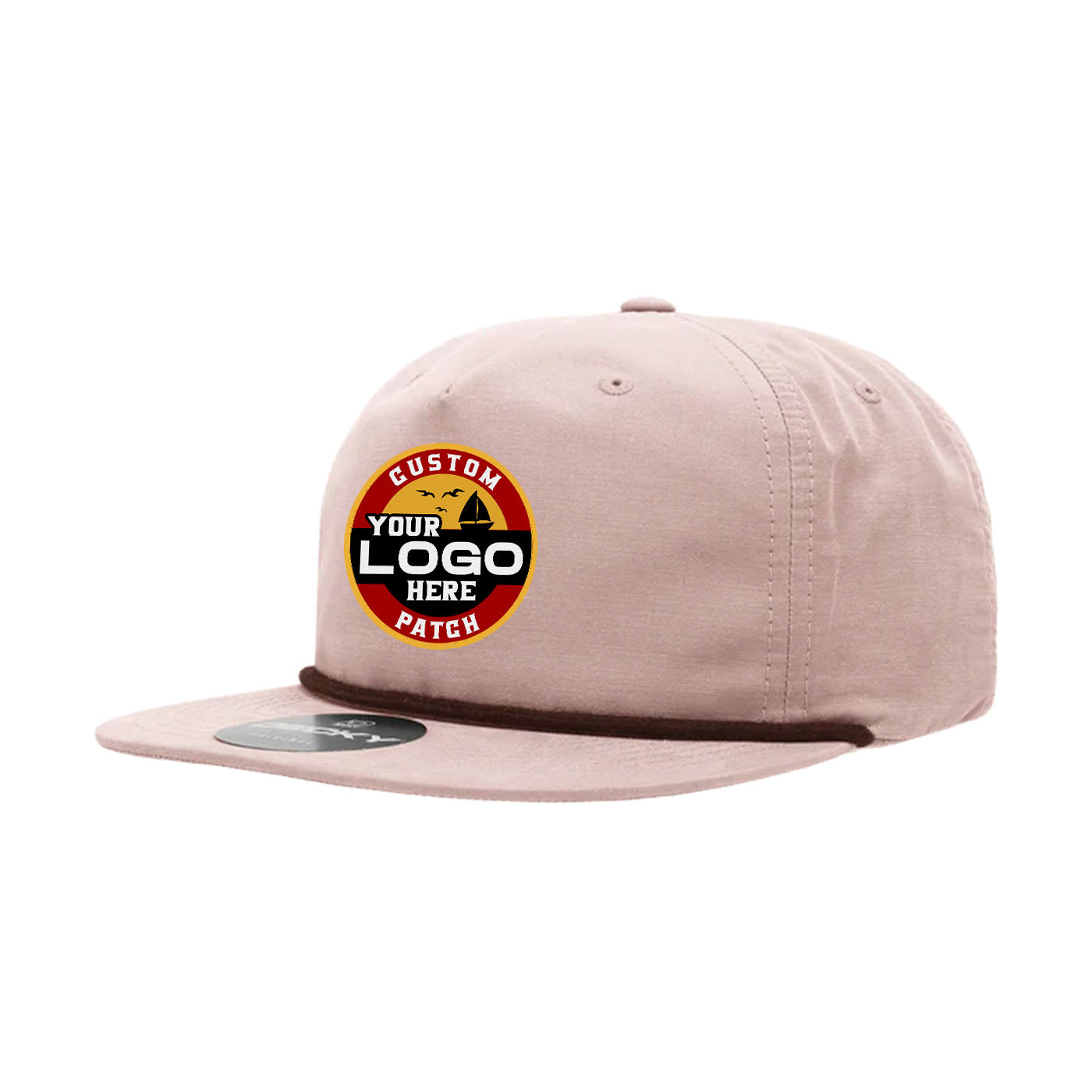 Custom Patch Decky 6032 - Classic Rope Cap, 5 Panel Flat Bill Hat, Snapback