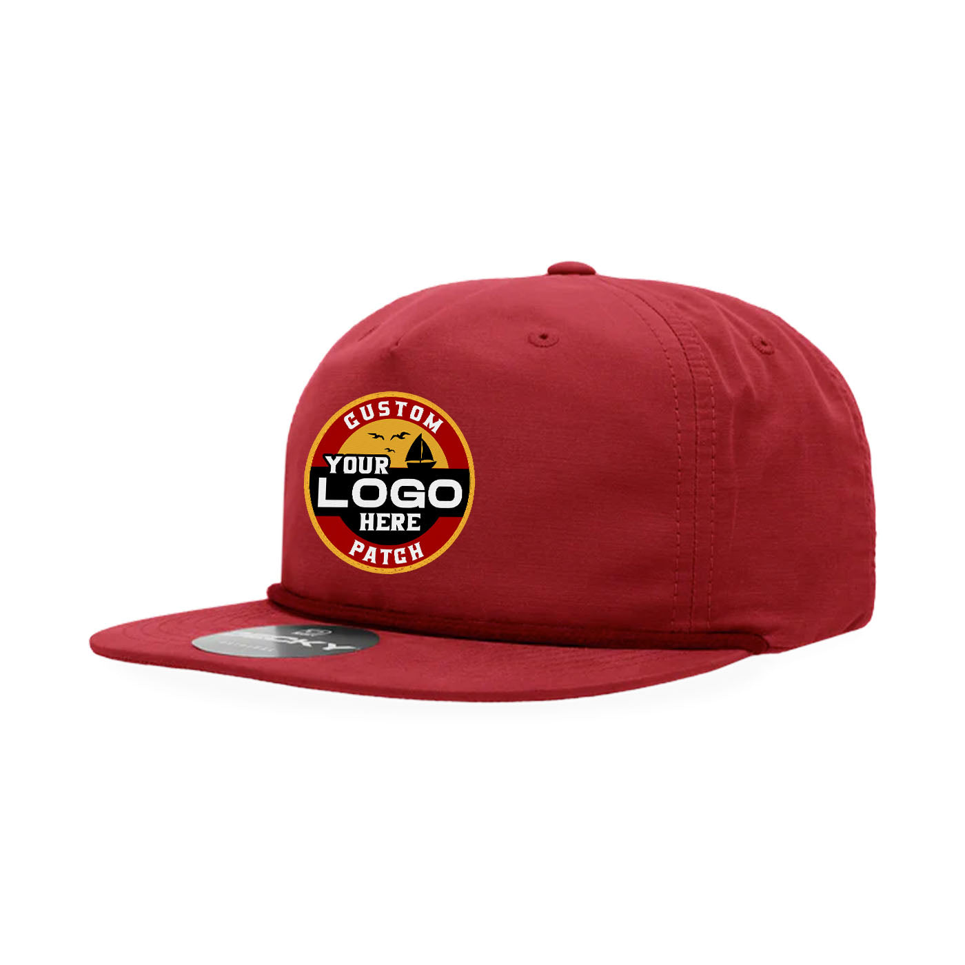 Custom Patch Decky 6032 - Classic Rope Cap, 5 Panel Flat Bill Hat, Snapback