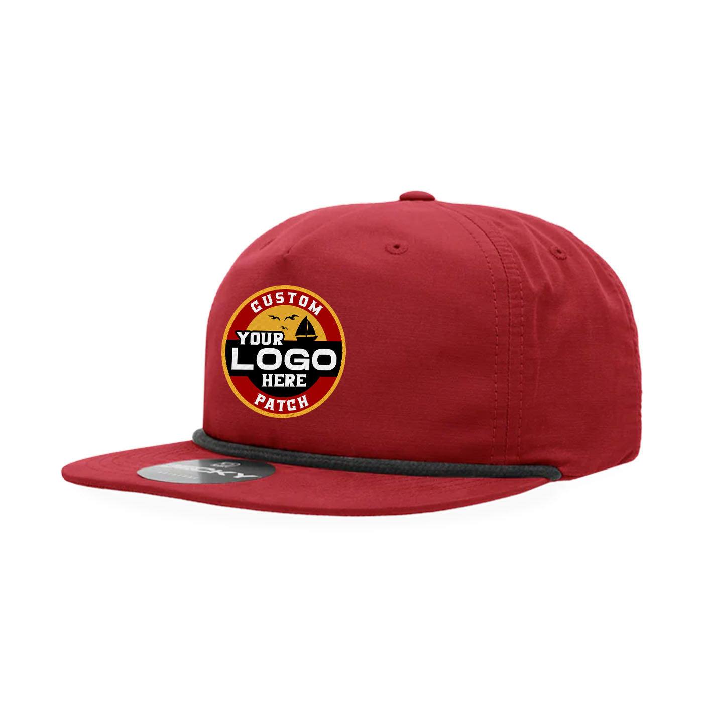 Custom Patch Decky 6032 - Classic Rope Cap, 5 Panel Flat Bill Hat, Snapback