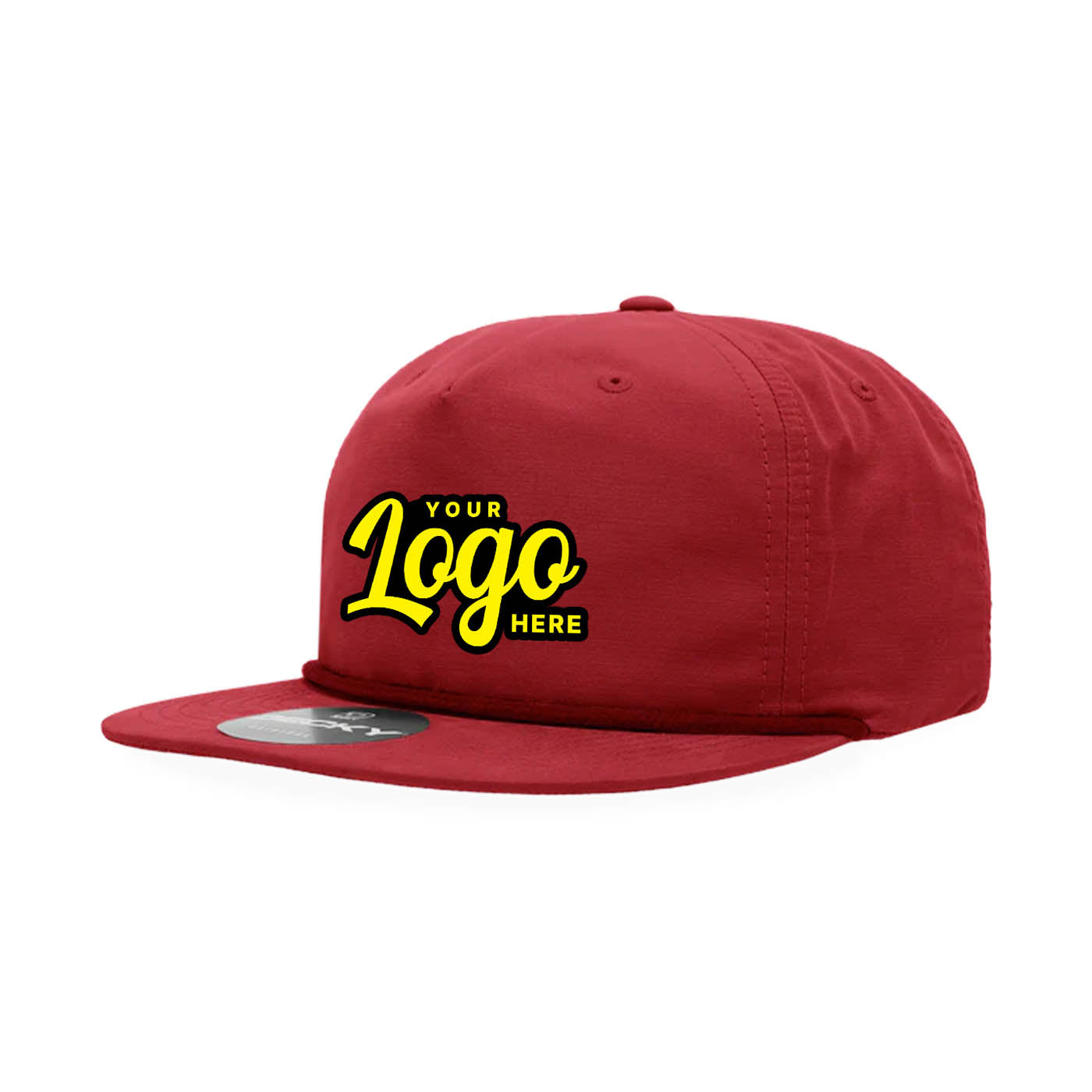 24 Hats Custom Logo Decky 6032 Classic Rope Caps, 5 Panel Hats Embroidered Package Deal