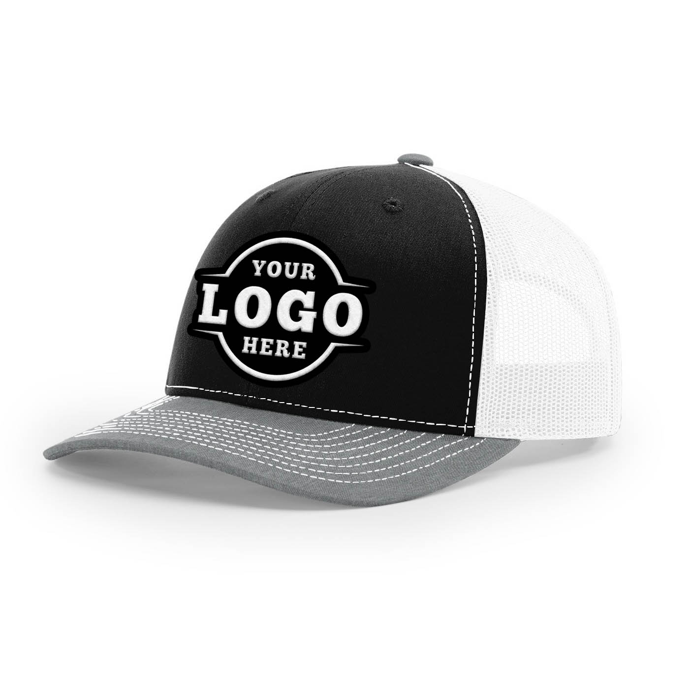 Custom Embroidered Richardson 112 Trucker Cap Tri Color Hats Three Colors
