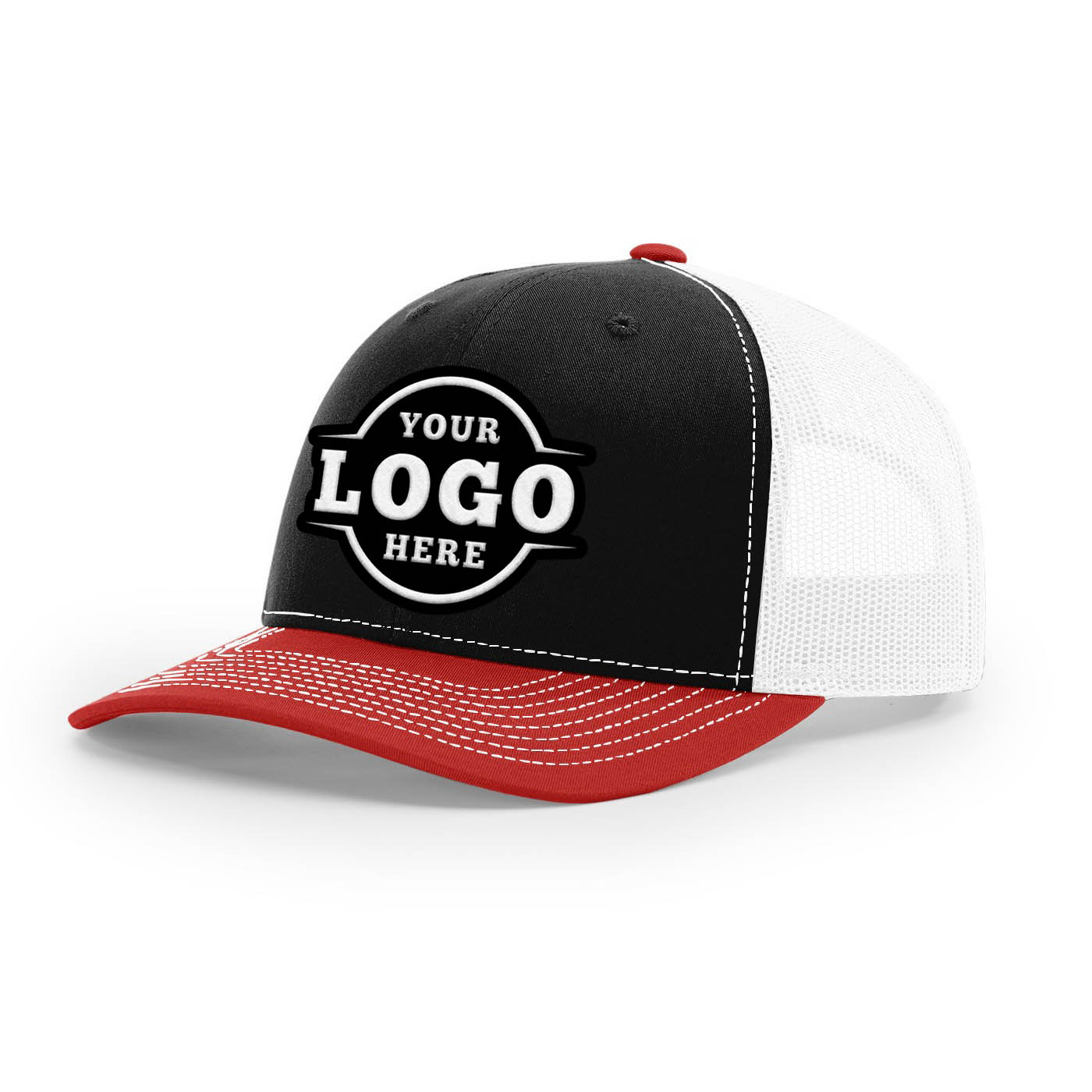 Custom Embroidered Richardson 112 Trucker Cap Tri Color Hats Three Colors