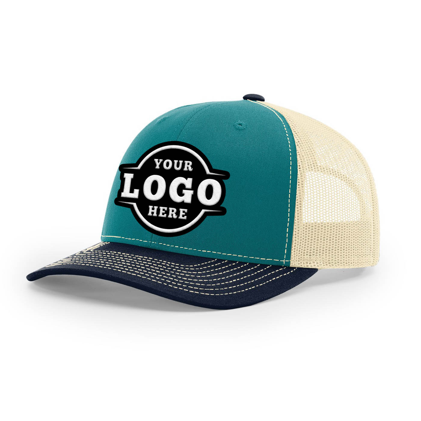 Custom Embroidered Richardson 112 Trucker Cap Tri Color Hats Three Colors