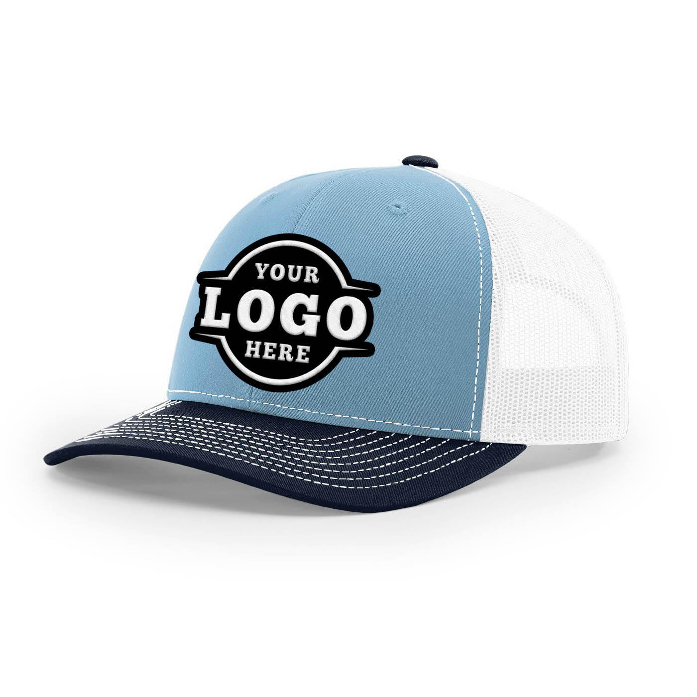 Custom Embroidered Richardson 112 Trucker Cap Tri Color Hats Three Colors