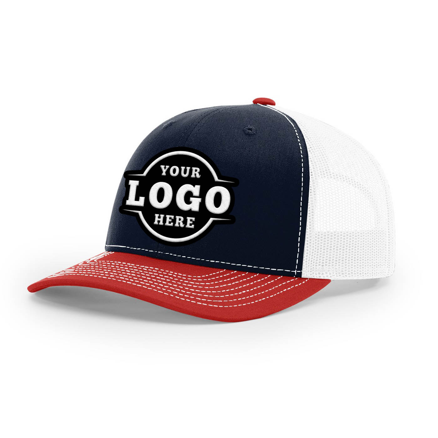 Custom Embroidered Richardson 112 Trucker Cap Tri Color Hats Three Colors