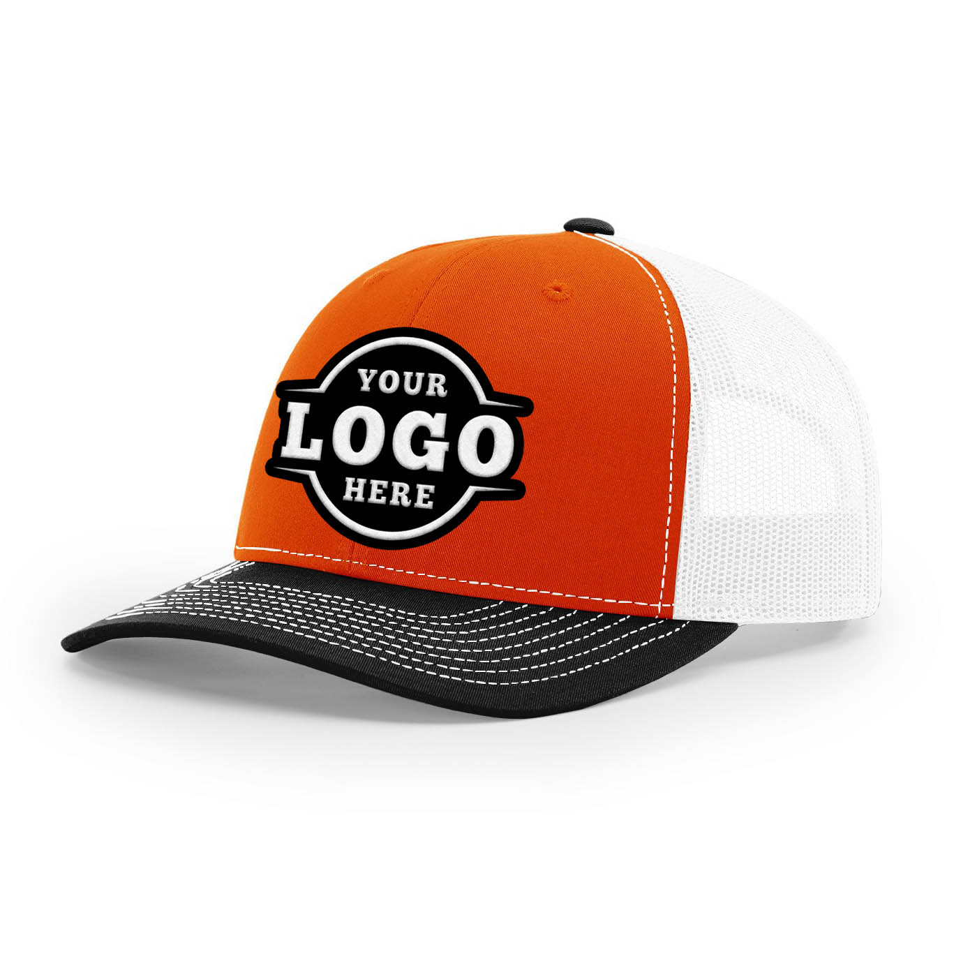 Custom Embroidered Richardson 112 Trucker Cap Tri Color Hats Three Colors