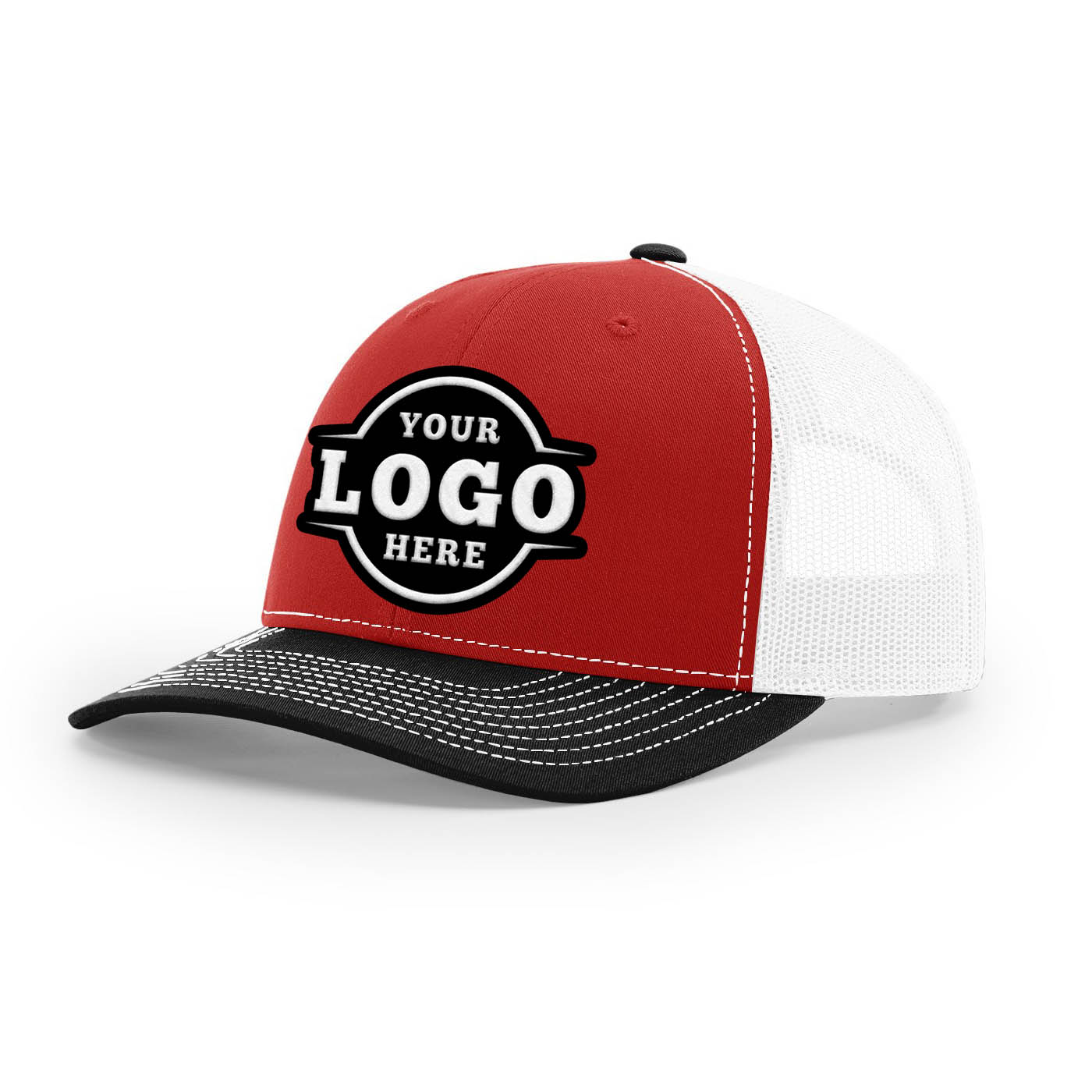 Custom Embroidered Richardson 112 Trucker Cap Tri Color Hats Three Colors