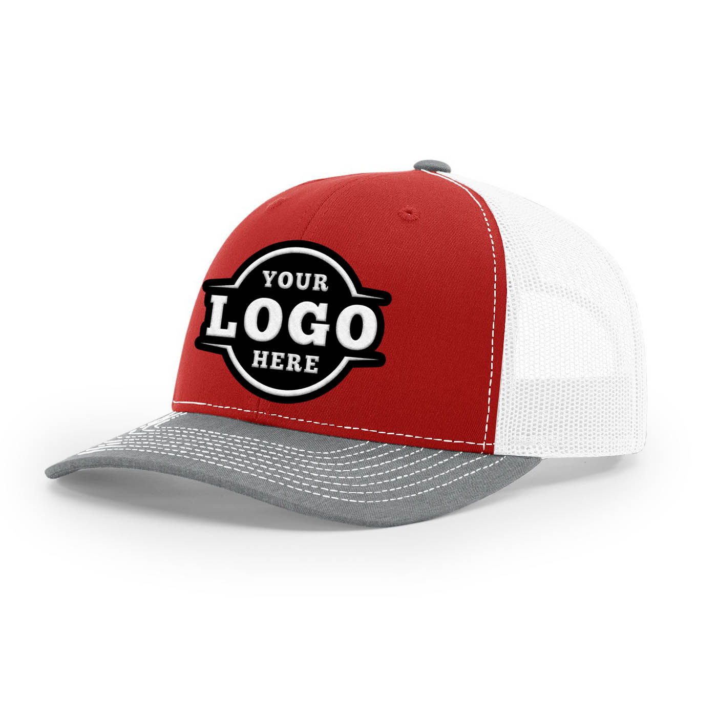 Custom Embroidered Richardson 112 Trucker Cap Tri Color Hats Three Colors