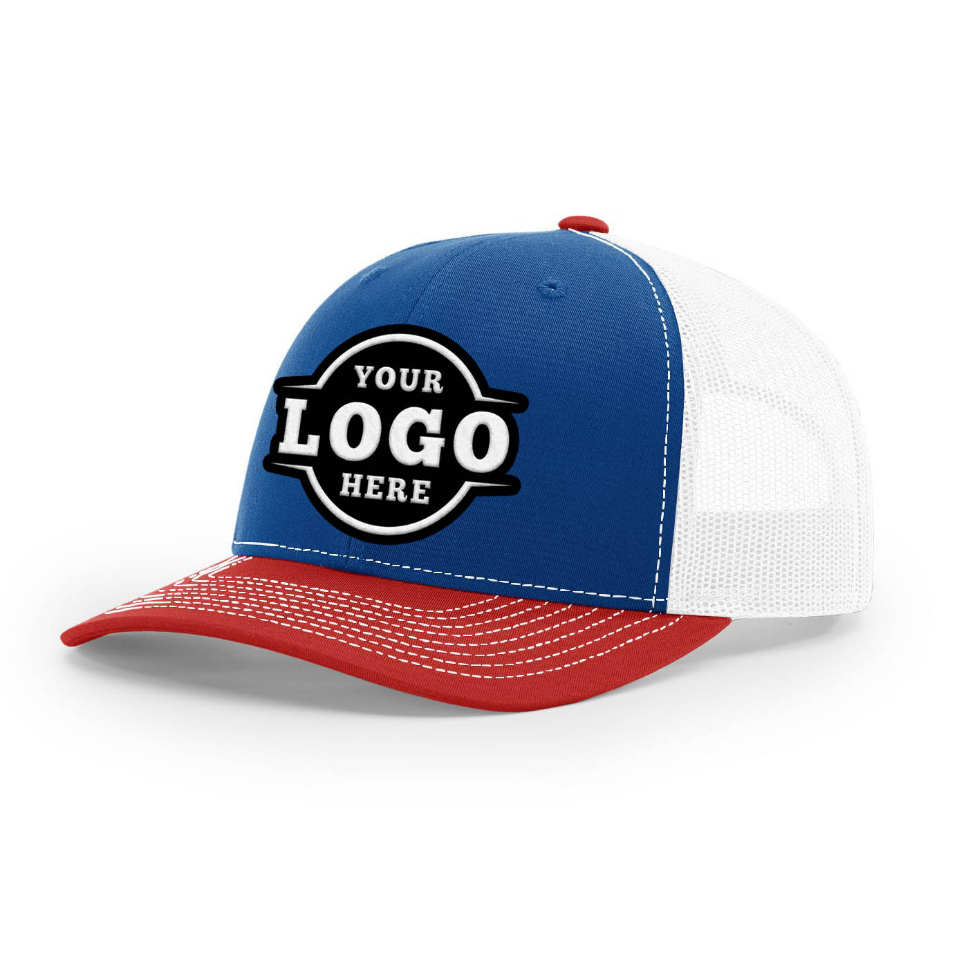 Custom Embroidered Richardson 112 Trucker Cap Tri Color Hats Three Colors