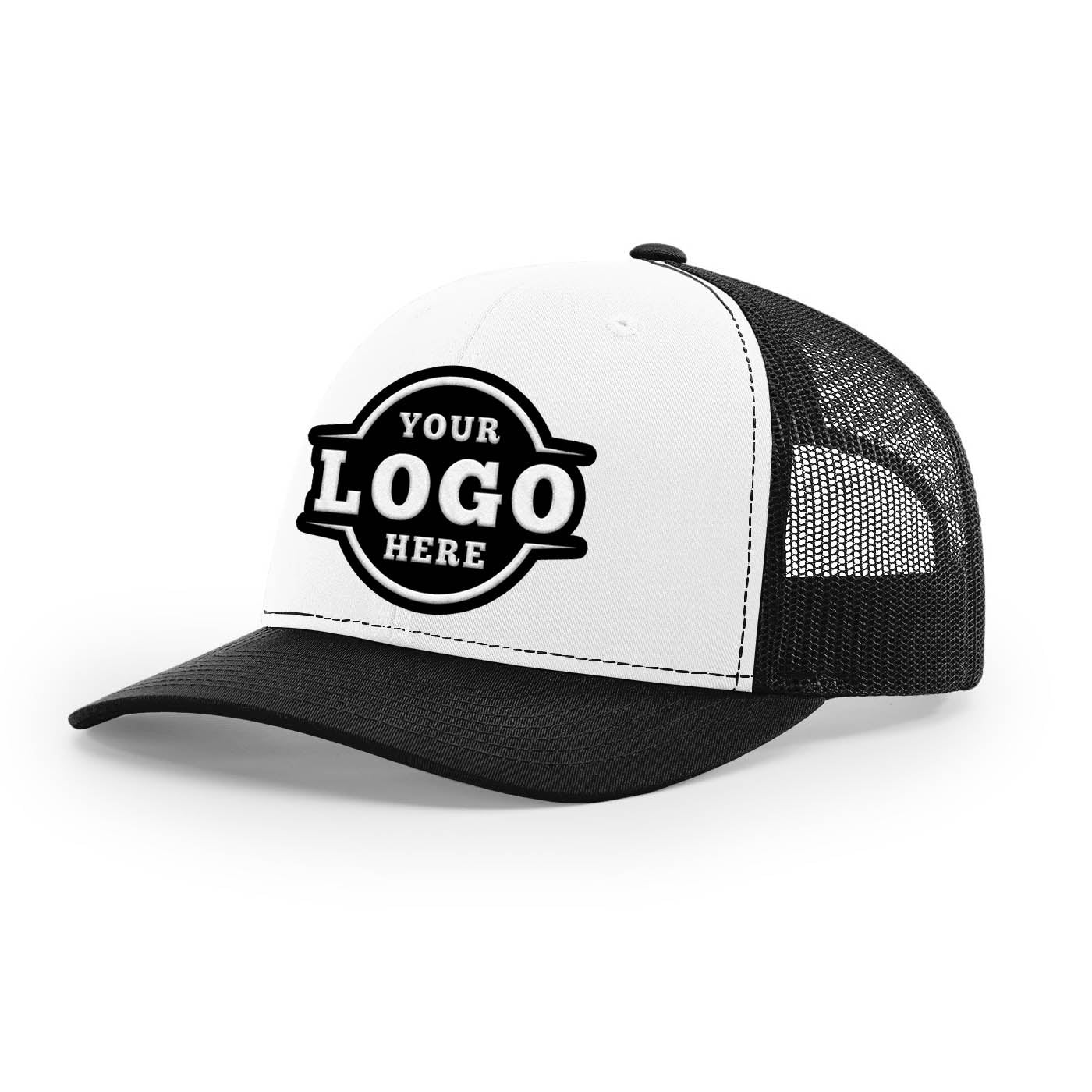 50 Hats Custom Logo Richardson 112 Trucker Hats Snapback Caps Embroidered Package Deal