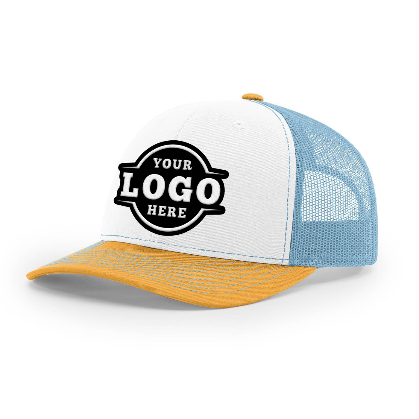 Custom Embroidered Richardson 112 Trucker Cap Tri Color Hats Three Colors