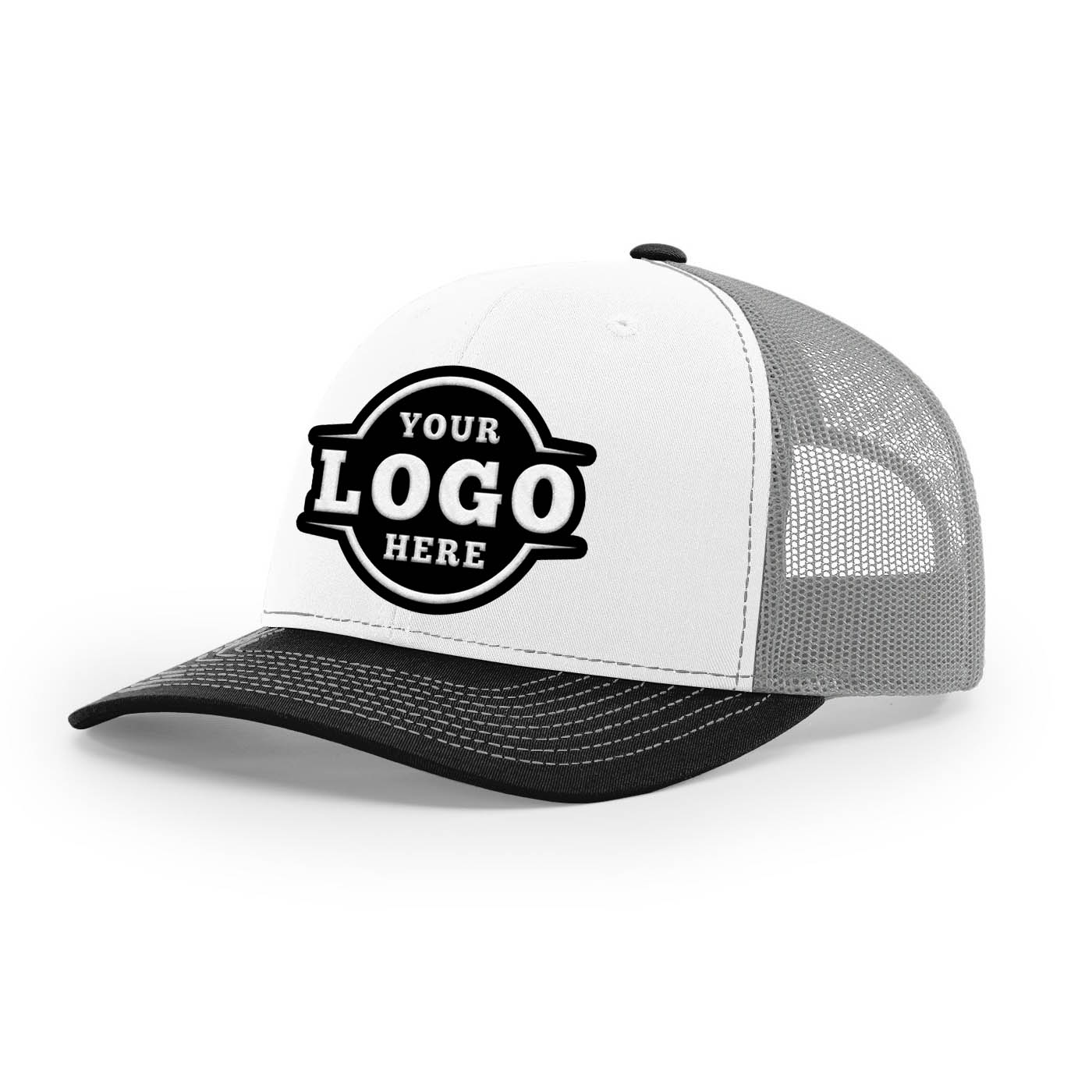 Custom Embroidered Richardson 112 Trucker Cap Tri Color Hats Three Colors
