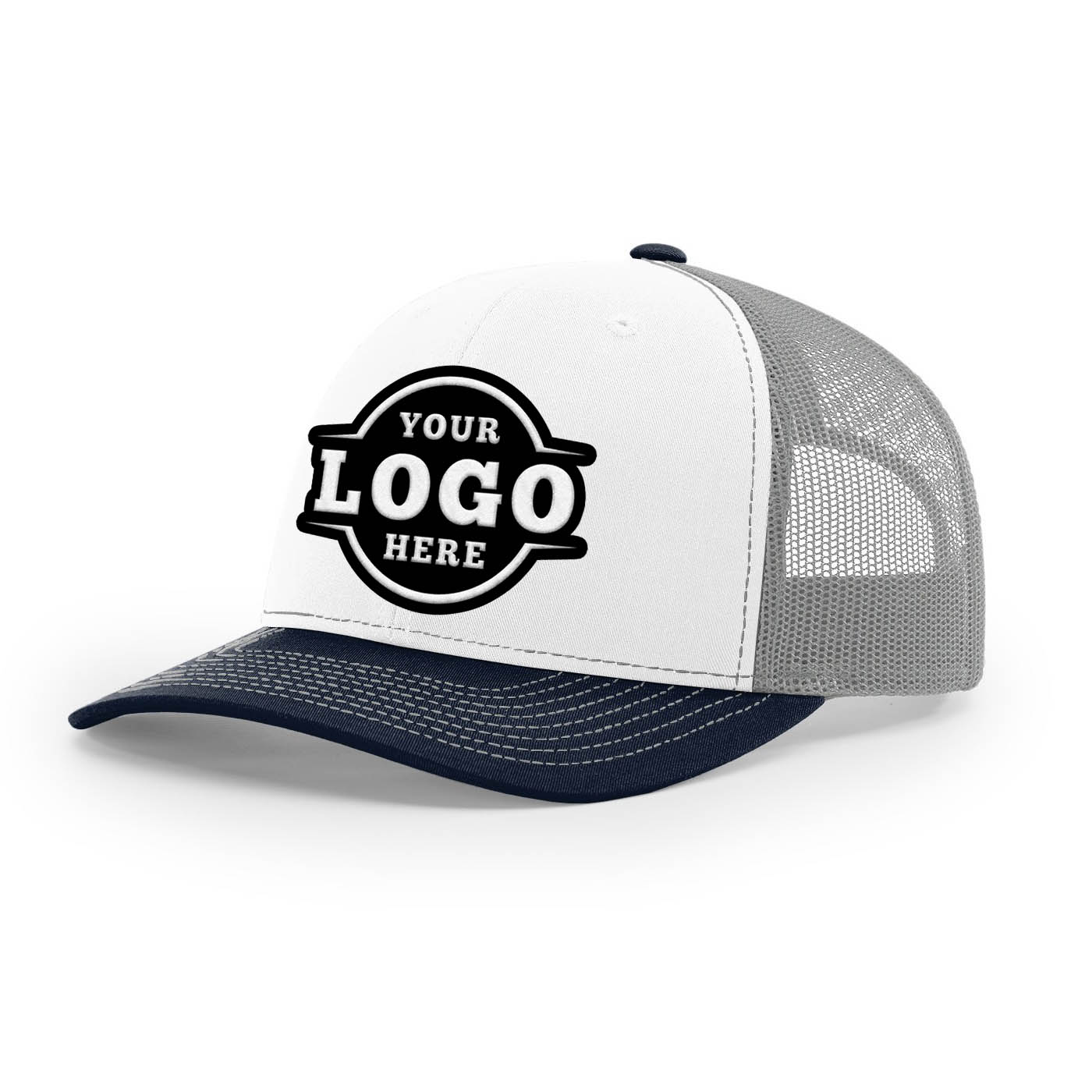 Custom Embroidered Richardson 112 Trucker Cap Tri Color Hats Three Colors