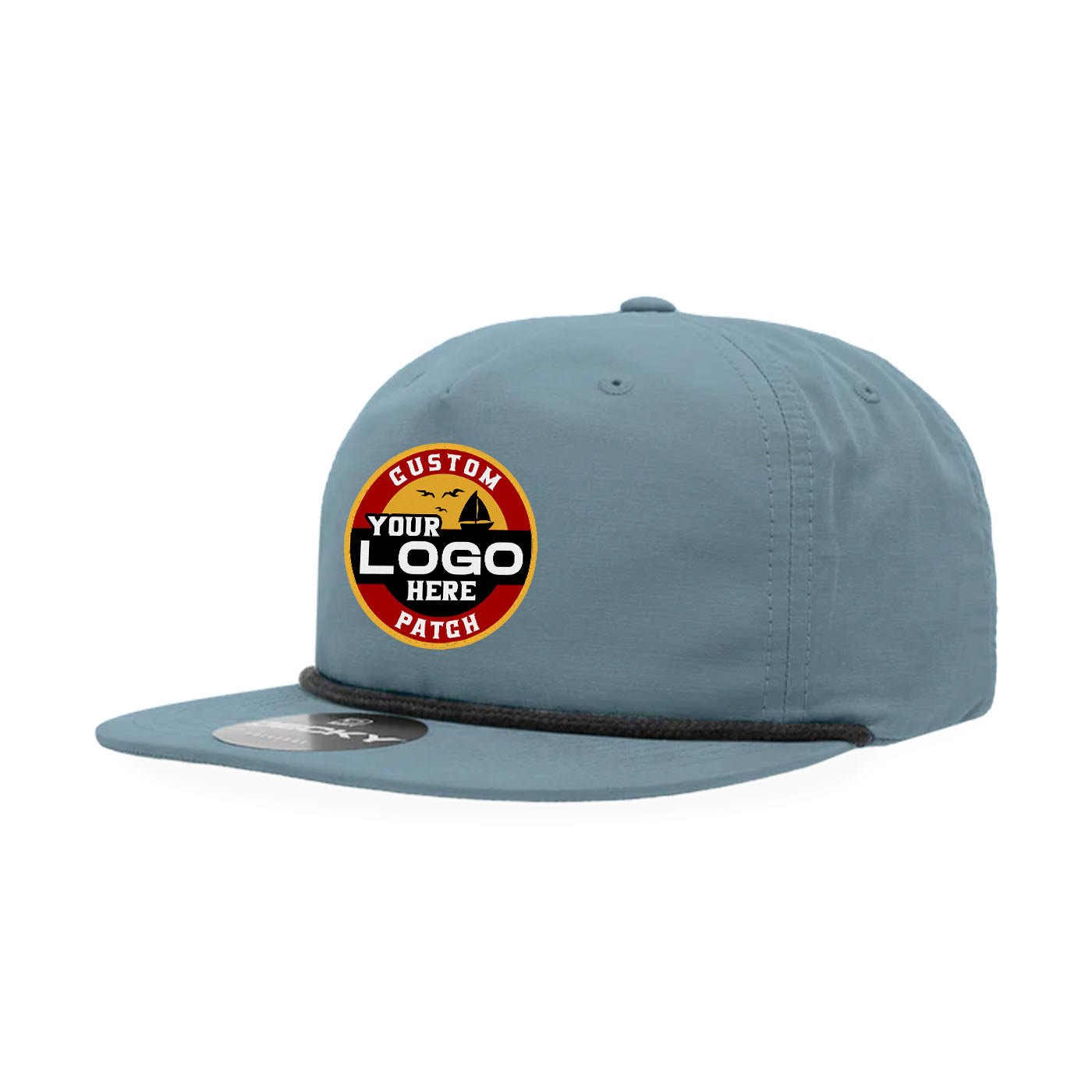 Custom Patch Decky 6032 - Classic Rope Cap, 5 Panel Flat Bill Hat, Snapback