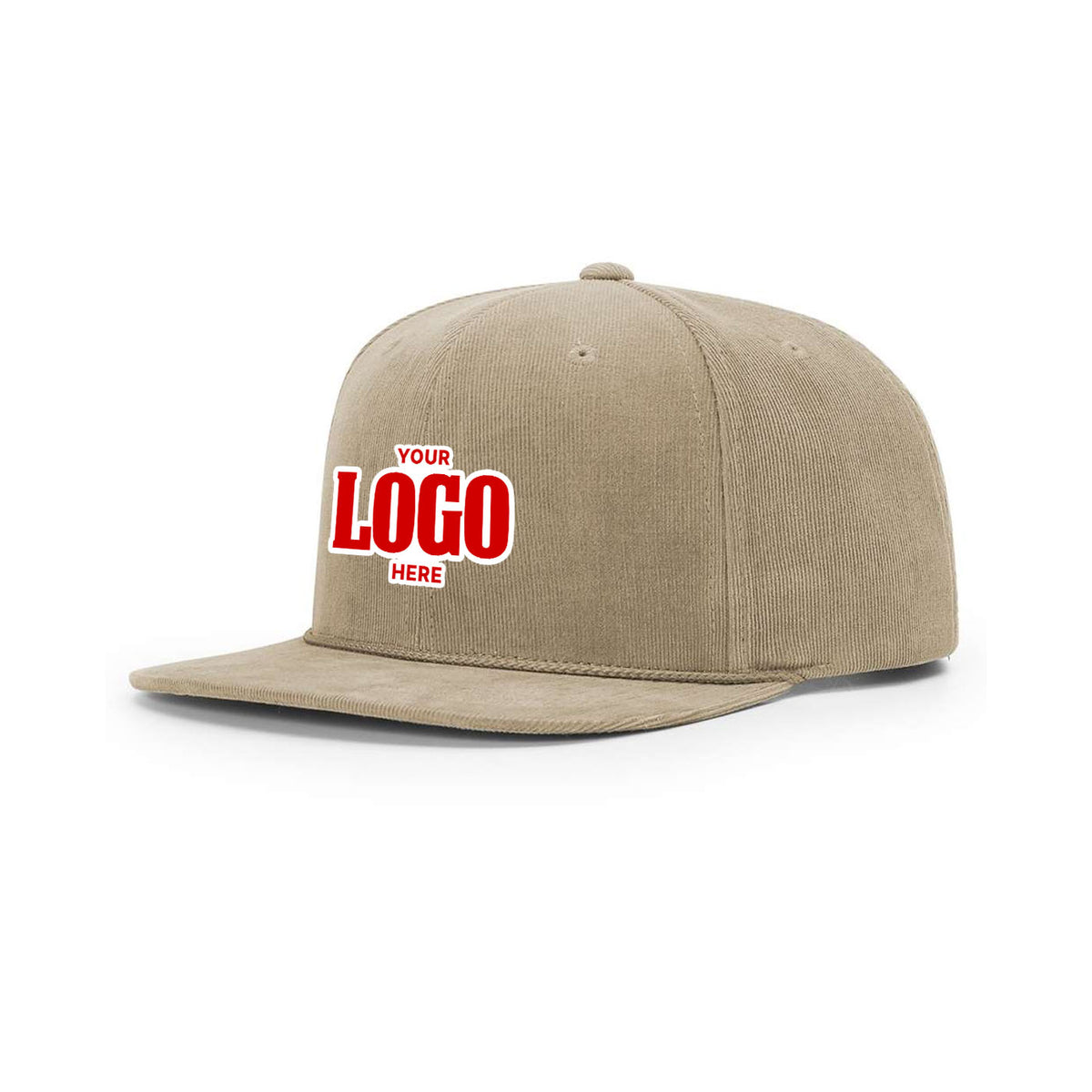 Custom Embroidered Richardson 253 Timberline Corduroy Cap, Snapback Flat Bill Hat