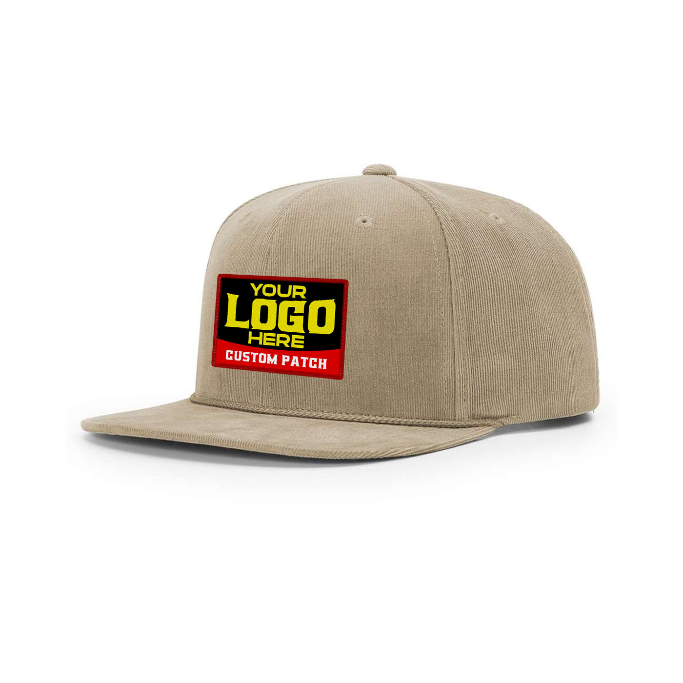 Custom Patch Richardson 253 Timberline Corduroy Cap, Snapback Flat Bill Hat