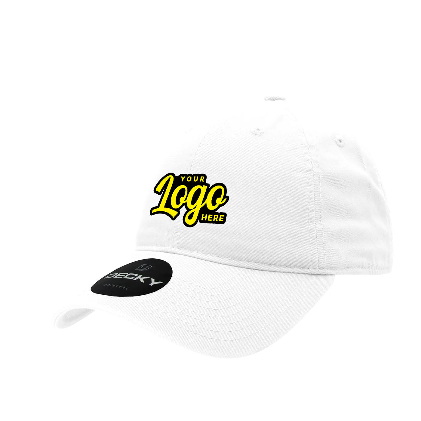 Custom Embroidered Decky 7005 - Youth 6 Panel Low Profile Relaxed Cotton Cap, Kids Dad Hat