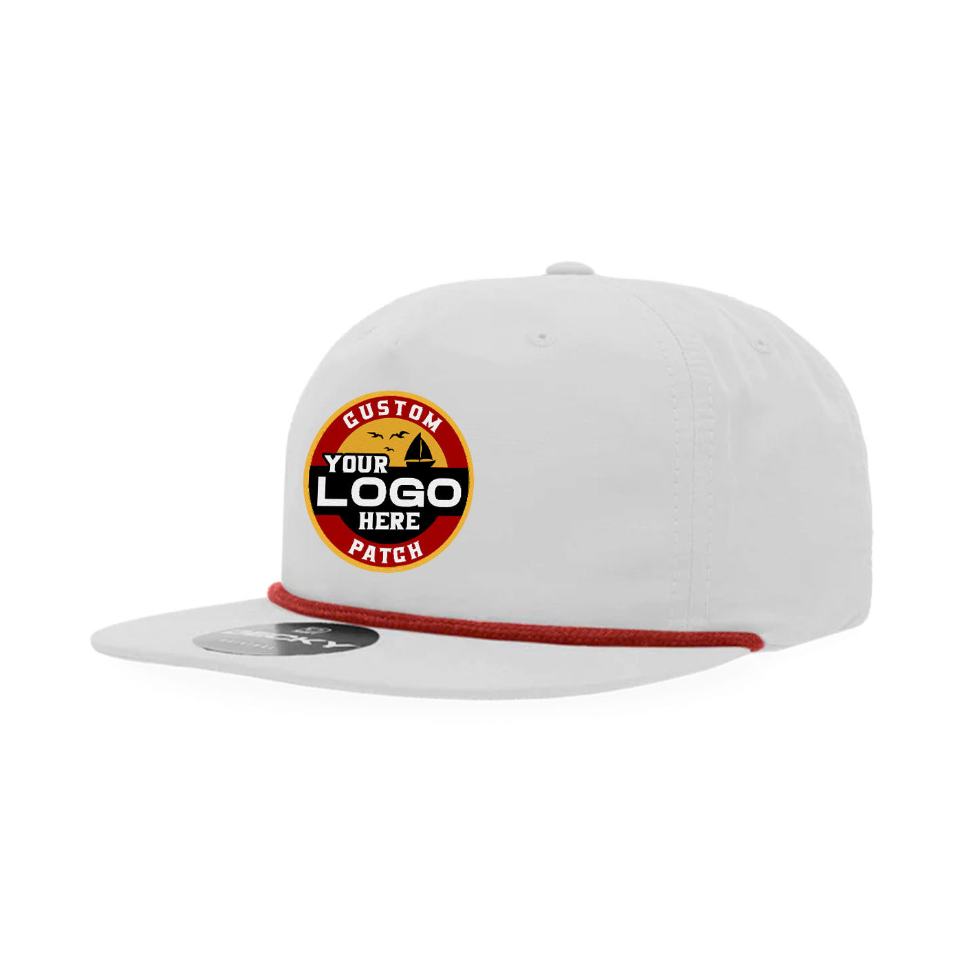 Custom Patch Decky 6032 - Classic Rope Cap, 5 Panel Flat Bill Hat, Snapback
