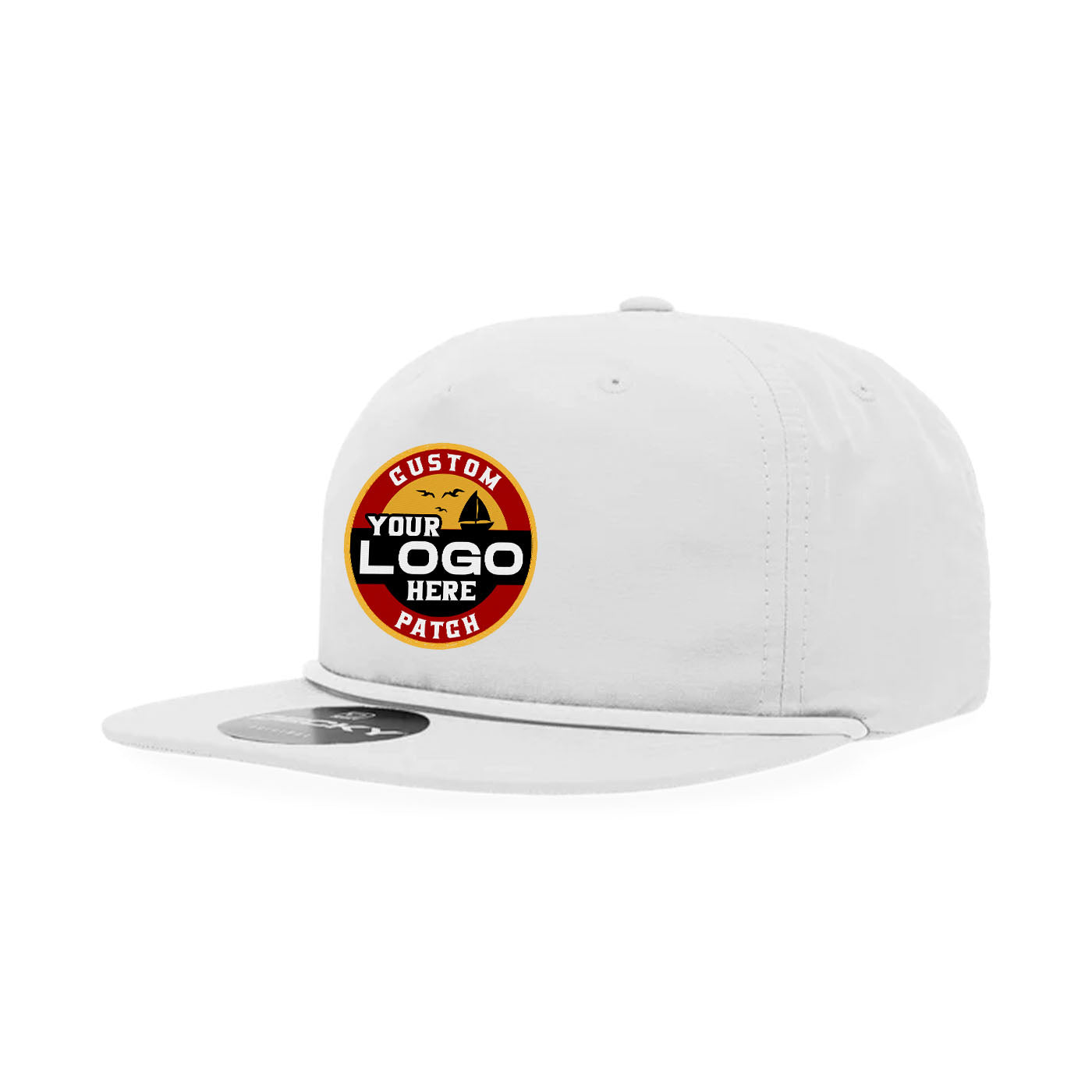 Custom Patch Decky 6032 - Classic Rope Cap, 5 Panel Flat Bill Hat, Snapback